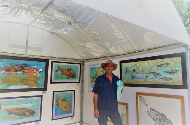 Florida Keys artist Dan Davis, who specializes in the ancient Japanese art of gyotaku, hopes his work will engender a greater ocean awareness and conservation mindset among viewers.