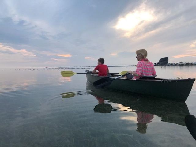 Kelly Grinter and her son enjoy taking kayaks out to explore the ocean whenever they get a chance.