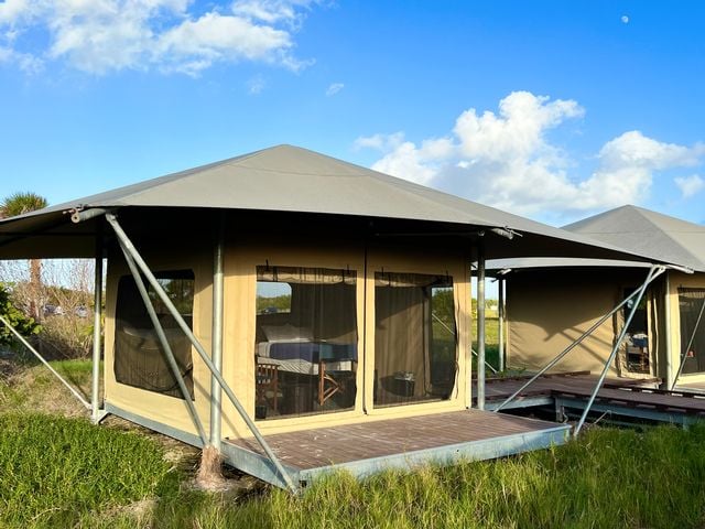Fully-furnished eco-tents are now available at Flamingo in Everglades National Park. A new 24-unit lodge and restaurant opens spring 2023. Photo: JoNell Modys