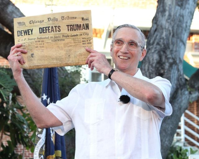 Clifton Truman Daniel, former President Truman’s oldest grandson, is to portray his grandfather in the one-man play “Give ‘Em Hell, Harry!” at the former commander in chief’s retreat. Photo: Carol Tedesco