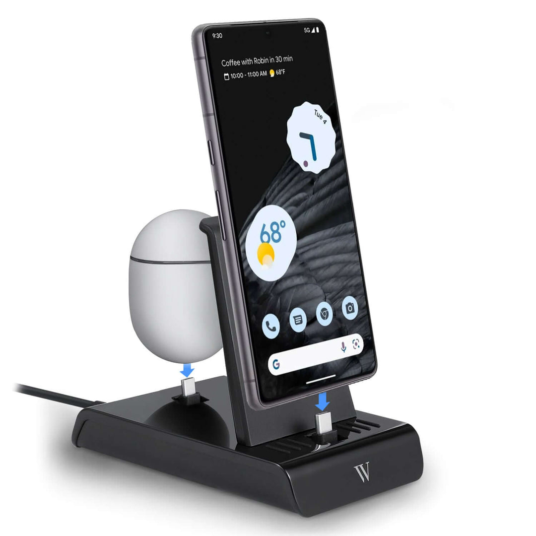 Wasserstein 2-in-1 Google Pixel Charging Station | Made for Google | USB-C