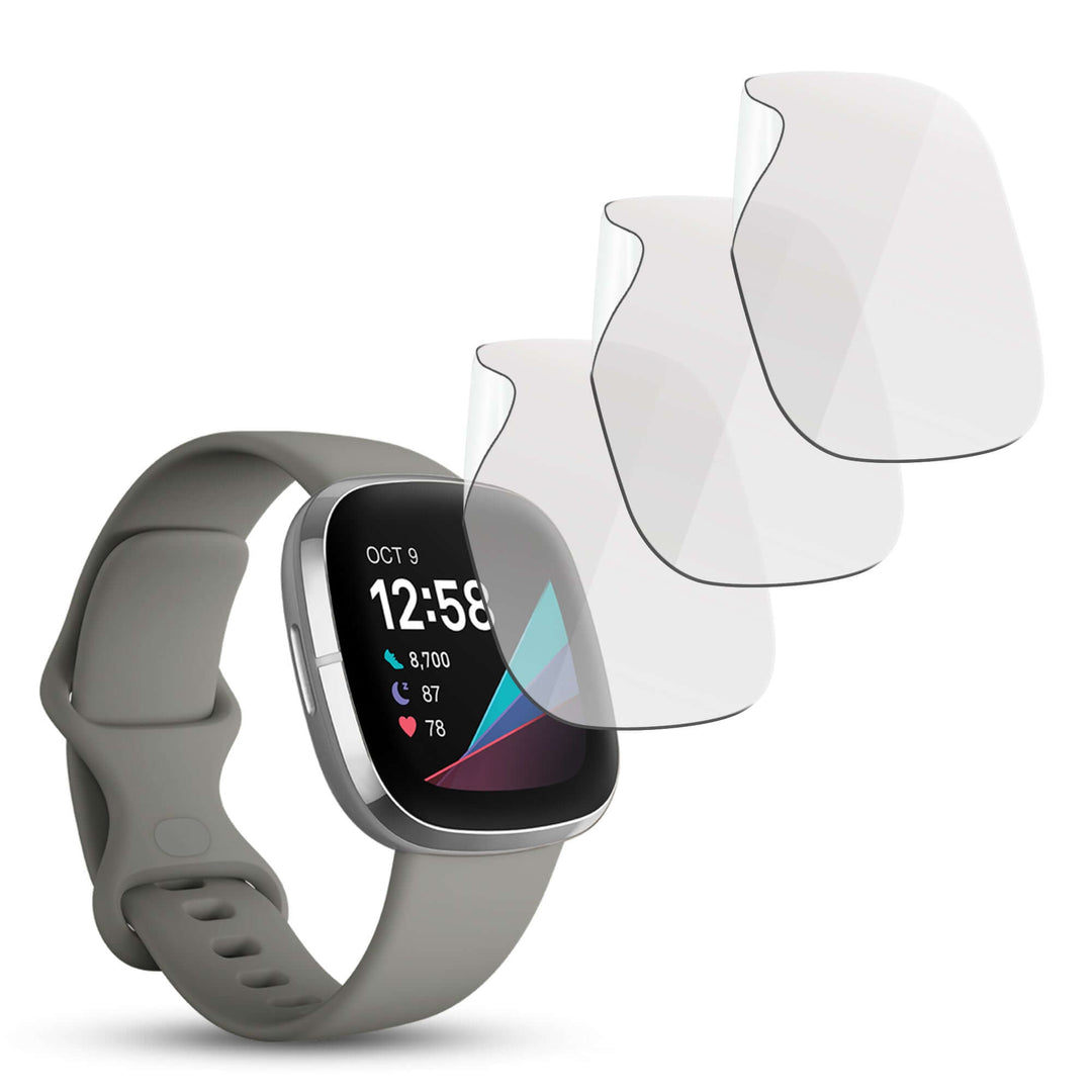 Wasserstein Fitbit Screen Protector | Made for Fitbit Sense, Versa 3 & Versa 4 | 3-Pack