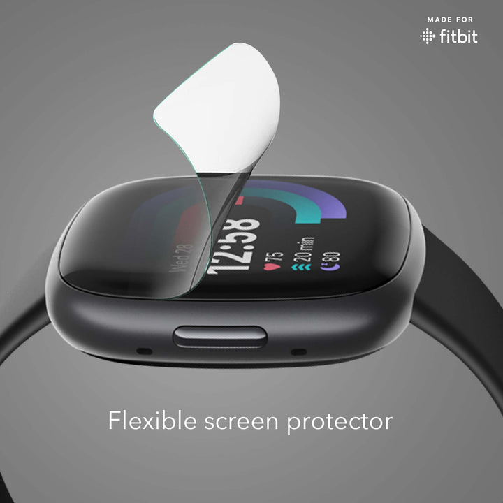 Wasserstein Fitbit Screen Protector | Made for Fitbit Sense, Versa 3 & Versa 4 | 3-Pack