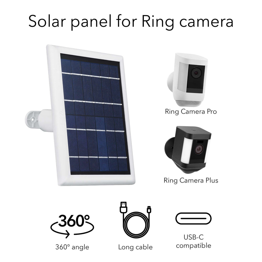 Ring Spotlight Cam Plus (Battery) + Wasserstein Solar Panel Bundle