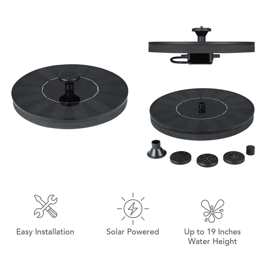 Dartwood Solar Bird Bath & Water Fountain