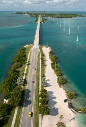Aerial view of the Florida Keys