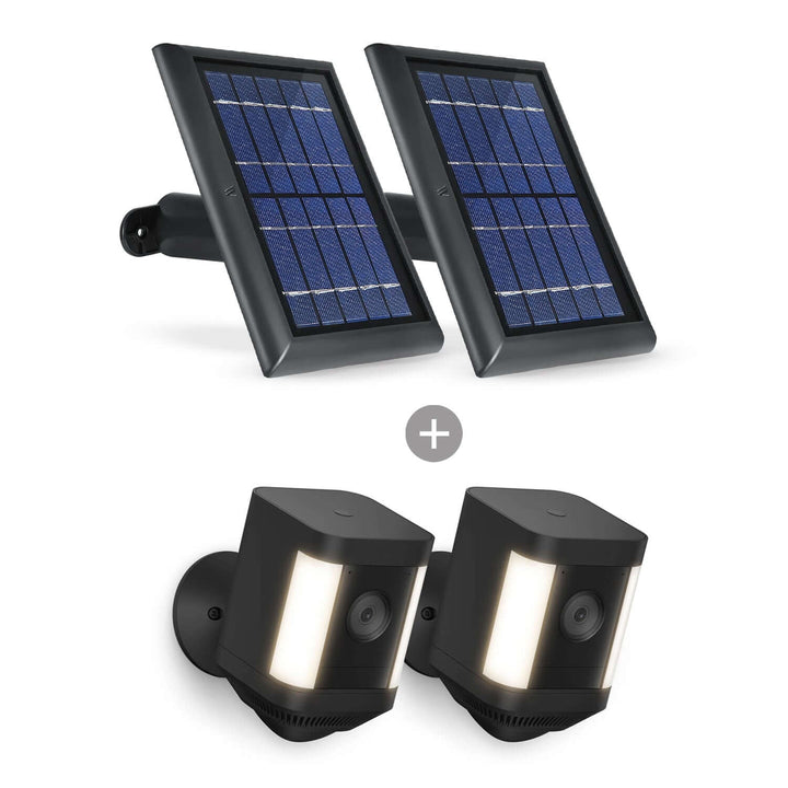 Ring Spotlight Cam Plus (Battery) + Wasserstein Solar Panel Bundle