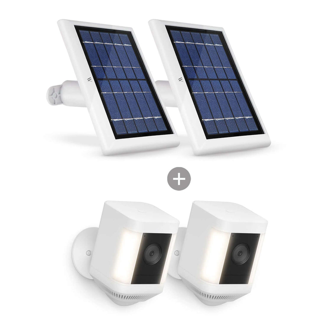 Ring Spotlight Cam Plus (Battery) + Wasserstein Solar Panel Bundle